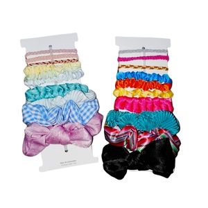 NEW Time and Tru Set of 2 10 Pack Satin and Elastic Hair Ties